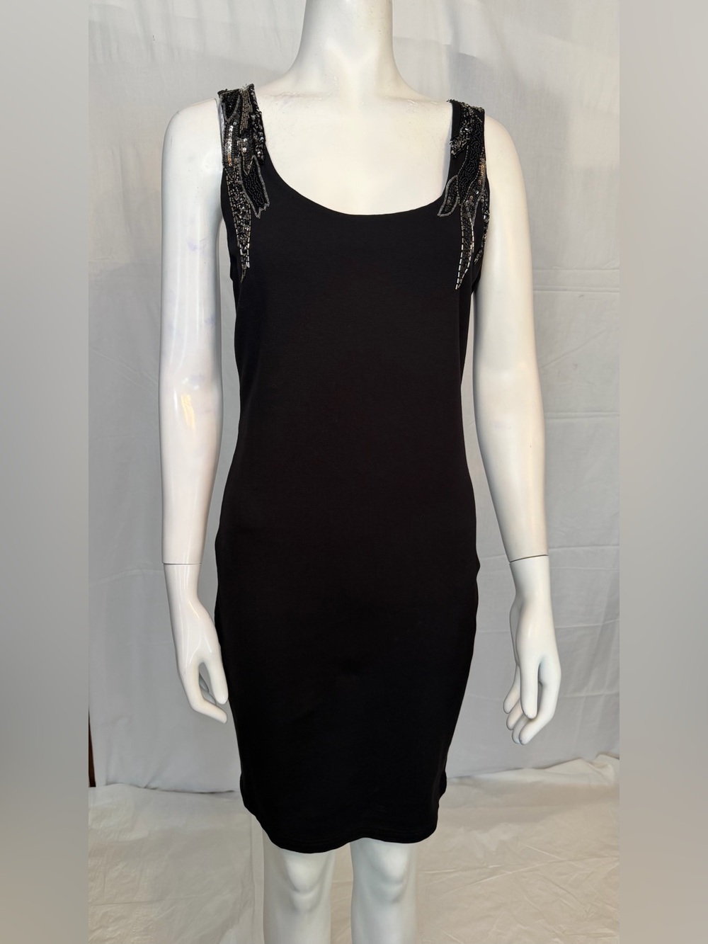 Haute Hippie Black Beaded Mini Dress